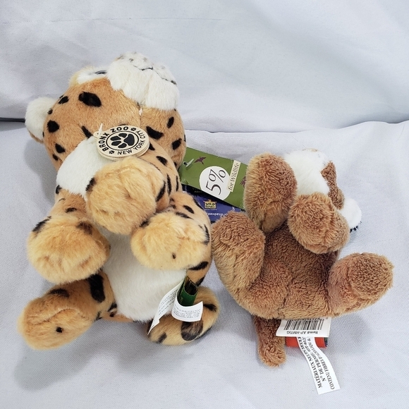 Wild Animal Cheetah 7 Inch & Tiger 5 Inch Plush Stuffed Animal Bundle - Picture 3 of 11